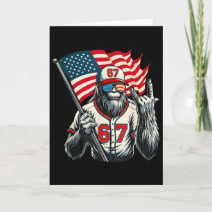 Tarjeta 67 Bigfoot Meme Divertido Seis Siete Argot Gen Alp