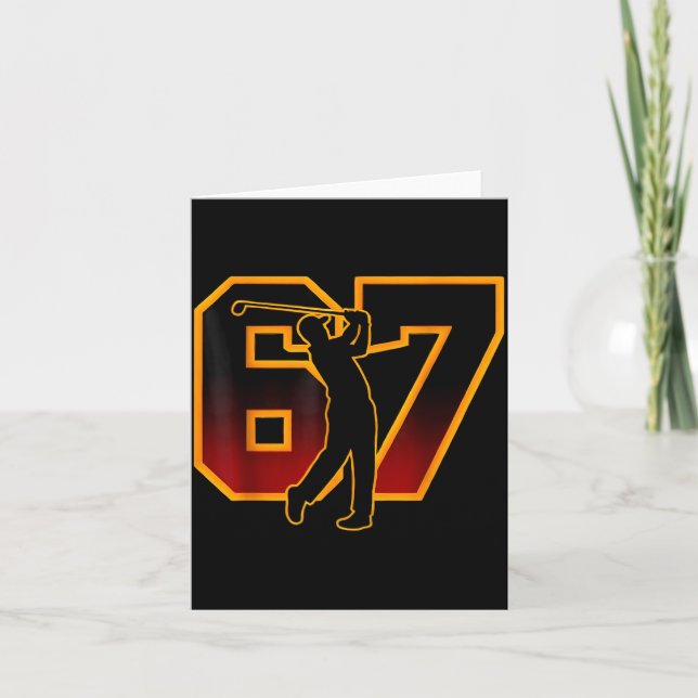 Tarjeta 67 Brainrot Youth Golf Drip - Funny Kids 67  (Anverso)