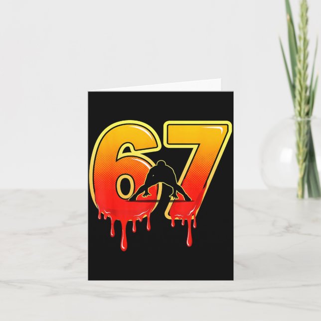 Tarjeta 67 Brainrot Youth Wrestling Drip - Funny Kids 67  (Anverso)