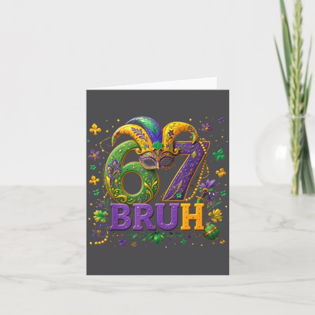Tarjeta 67 Bruh Mardi Gras Happy Mardi Gras  (Anverso)