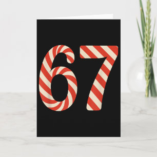Tarjeta 67 Caramelo de Navidad 6 7 Meme Fiesta Gen Alpha S