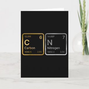 Tarjeta 67 Carbono Nitrógeno Ciencia Química Tabla Periódi