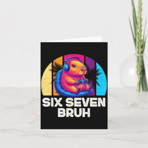 Tarjeta 67 Carpincho Divertido Seis Siete Bruh Carpincho V