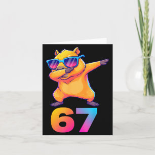 Tarjeta 67 Carpincho Seis Siete Meme Animal Carpincho Geni