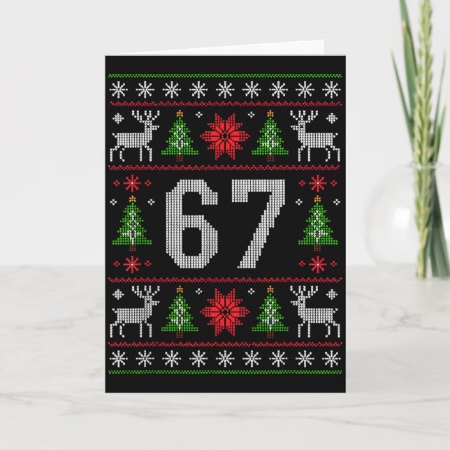 Tarjeta 67 Christmas Costume Pajamas Xmas Holiday Number 6 (Anverso)