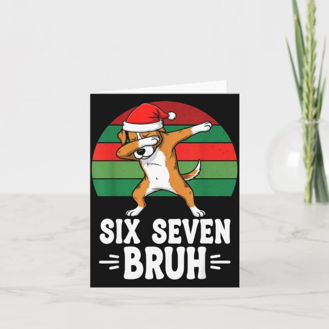 Tarjeta 67 Christmas Funny 67 Brainrot Youth Kids Dog 67  (Anverso)