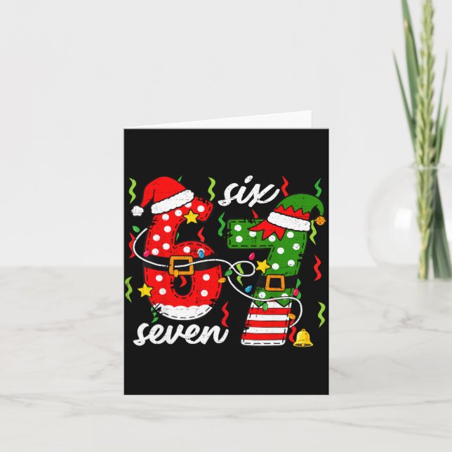Tarjeta 67 Christmas Funny 6 7 Meme Six Seven Shirt Boys G (Anverso)
