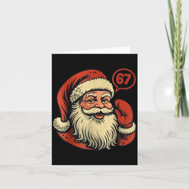 Tarjeta 67 Christmas Funny Six Seven Meme 6_7 Shirt Santa  (Anverso)