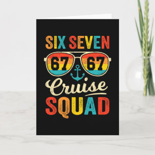 Tarjeta 67 Cruise Squad 2025 Divertido Kids Crucero Meme M