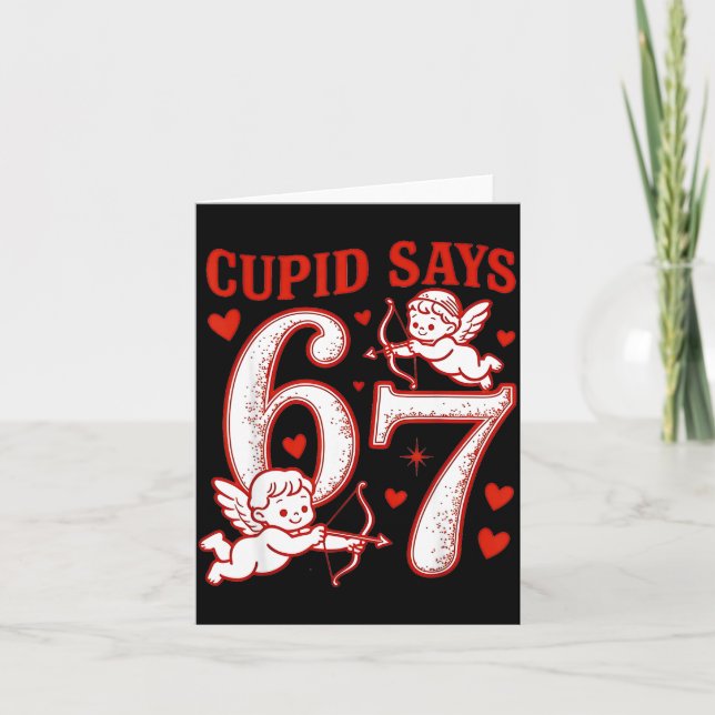 Tarjeta 67 Cud Dice Seis Siete 6 7 Meme Chicos Chicas Vale (Anverso)