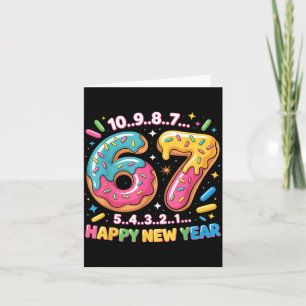 Tarjeta 67 Cuenta regresiva Feliz Año Nuevo 2026 Donut div