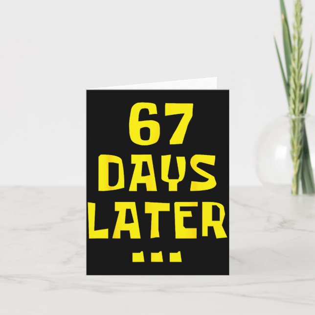 Tarjeta 67 Days Later 67th Day Of School 67 Meme Teacher S (Anverso)