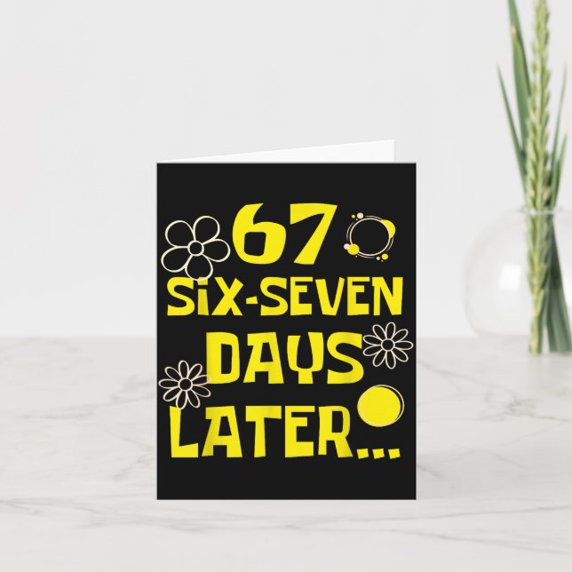 Tarjeta 67 Days Later Six Seven 100 Days Of School Student (Anverso)