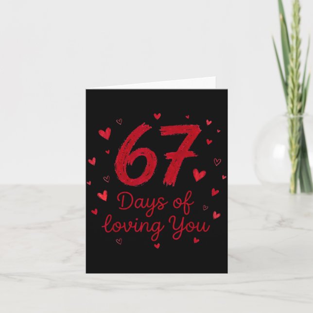 Tarjeta 67 Days Of Loving You Funny Couple Valentine  (Anverso)