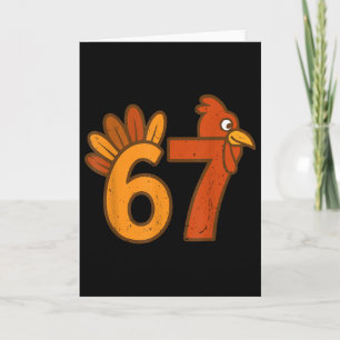 Tarjeta 67 Día de Acción de Gracias Matemáticas Pavo Diver