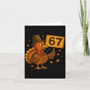 Tarjeta 67 Día de Acción de Gracias Pavo Divertido Día de 