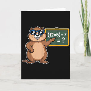 Tarjeta 67 Día de la marmota 6-7 Meme Matemáticas Profesor