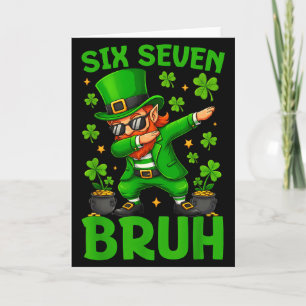Tarjeta 67 Día de San Patricio Divertido Seis Siete Meme D