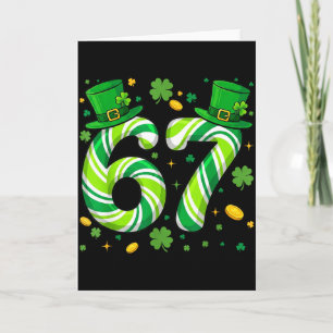 Tarjeta 67 Día de San Patricio Divertido Seis Siete Meme N