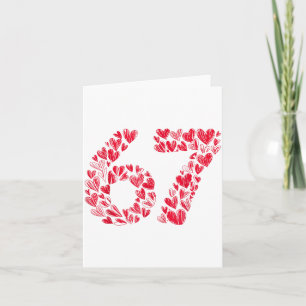 Tarjeta 67 Día de San Valentín Corazón 67 – Viral San Vale