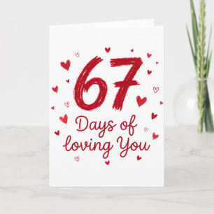 Tarjeta 67 Días Amándote Divertido Día de San Valentín de