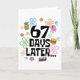 Tarjeta 67 Días Después 67º Día De Escuela 67 Meme Profeso