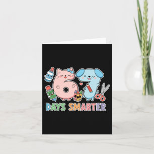 Tarjeta 67 Días Más Inteligente Kawaii Regreso a la Escuel