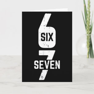 Tarjeta 67 Disfraz Seis Siete Meme Número 6 7 En él Hombre