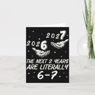 Tarjeta 67 Feliz Año Nuevo 6 7 Nochevieja 2026 Fiesta de N