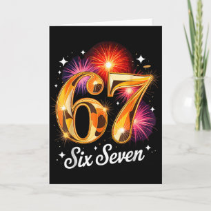 Tarjeta 67 Feliz Año Nuevo Fuegos Artificiales Divertidos