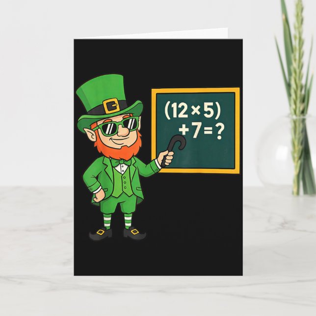 Tarjeta 67 Funny St Patricks Day Math Teacher Meme Six Sev (Anverso)