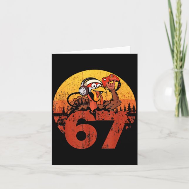 Tarjeta 67 Funny Turkey Thanksgiving Gym Fitness Workout S (Anverso)