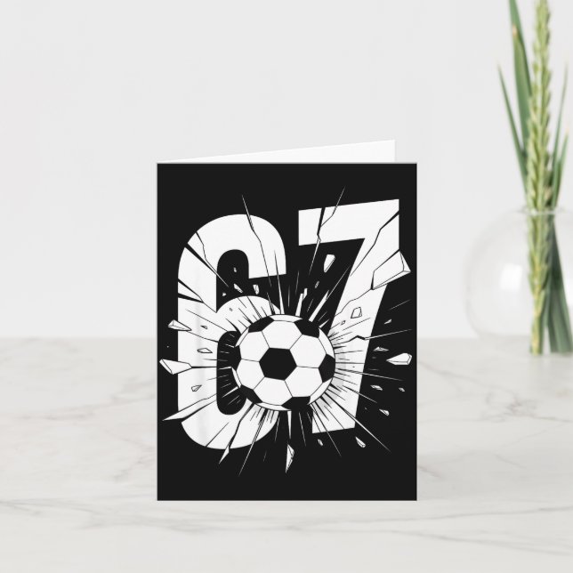 Tarjeta 67 Fútbol Seis Siete 6 7 Meme 67  (Anverso)