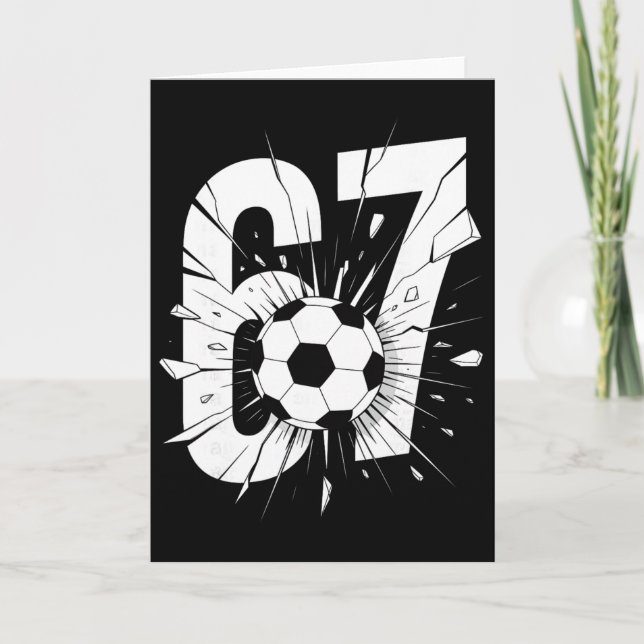 Tarjeta 67 Fútbol Seis Siete 6 7 Meme 67 _2  (Anverso)