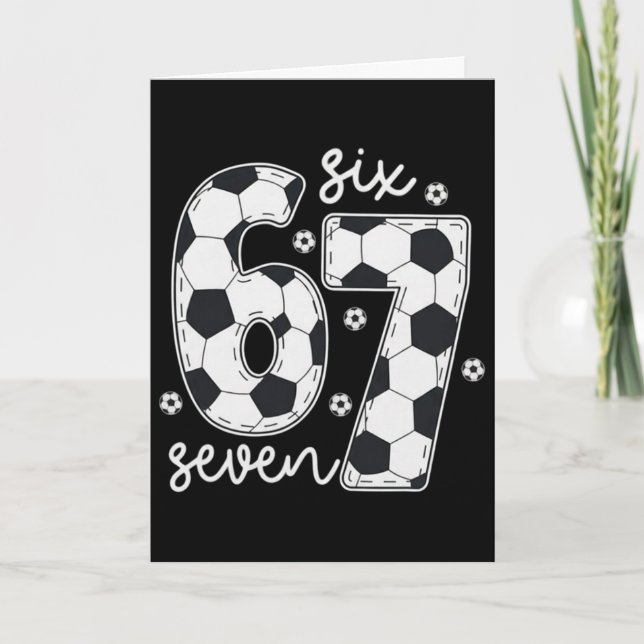 Tarjeta 67 Fútbol Seis Siete 6 7 Meme 67 _2  (Anverso)