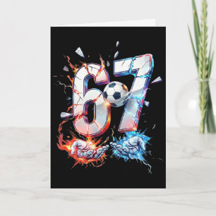 Tarjeta 67 Fútbol Six Seven Fútbol 6 7 Niños Niñas Diversi