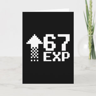 Tarjeta 67 Gaming Niños Goteo Meme Divertido Seis Siete Ge