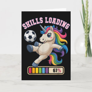 Tarjeta 67 Habilidades de fútbol Unicornio Cargando Solo c
