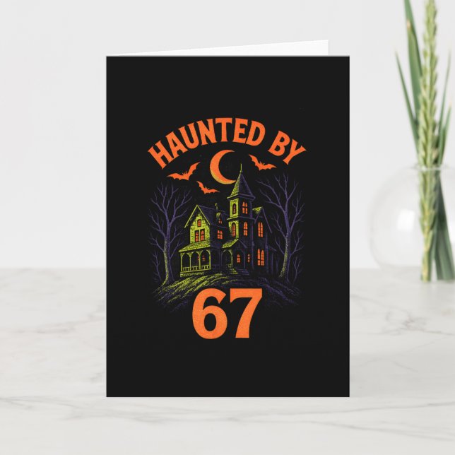 Tarjeta 67 Halloween Costume Brainrot Profesor 6-7 Meme Se (Anverso)