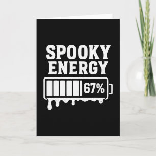 Tarjeta 67 Halloween Energía Espeluznante Meme Brainrot Se