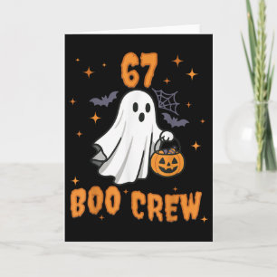 Tarjeta 67 Halloween Fantasma Boo Crew Divertido Coinciden