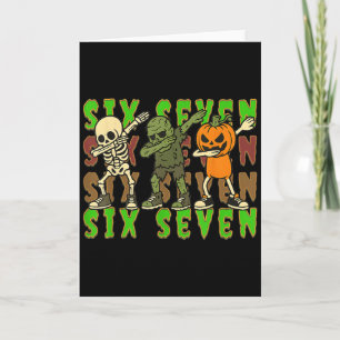 Tarjeta 67 Halloween Meme Seis Siete Esqueleto Bailando Zo