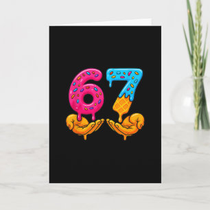 Tarjeta 67 Helado Goteo Divertido 6 7 Seis Siete Gen Alfa