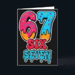 Tarjeta 67 Helado Goteo Divertido Seis Siete Gen Alpha Mem<br><div class="desc">67 Helado Goteo Divertido Seis Siete Gen Alpha Meme jerga</div>