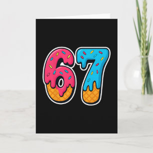 Tarjeta 67 Helado Goteo Divertido Seis Siete Gen Alpha Mem