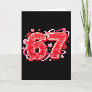 Tarjeta 67 Helado Goteo Meme Divertido Seis Siete Día de S
