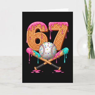 Tarjeta 67 Helado Goteo Vende Número 67 Jugador Cumpleaños