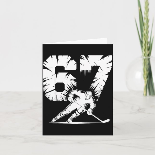 Tarjeta 67 Hockey Cool Six Seven Gen Alpha Slang Winter St (Anverso)