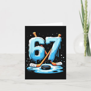 Tarjeta 67 Hockey Helado Goteo Gen Alpha Jerga Chicos Homb