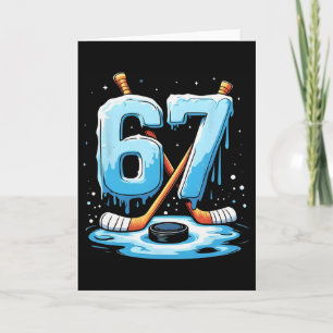 Tarjeta 67 Hockey Helado Goteo Gen Alpha Jerga Chicos Homb